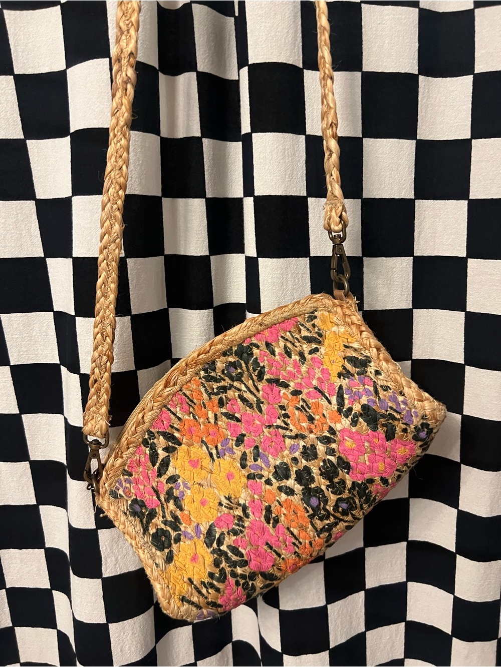 Joy Susan woven Floral crossbody bag